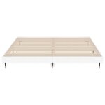 vidaXL Cadre de lit sans matelas blanc 120x200 cm bois ingénierie