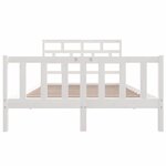 vidaXL Cadre de lit sans matelas blanc bois massif 140x200 cm