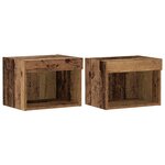 vidaXL Meuble TV 2 Pièces Bois ancien 40 x 30 x 30 cm Bois d'ingénierie