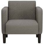 vidaXL Canapé-chaise accoudoirs gris clair 54 cm tissu velours côtelé