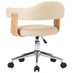 vidaXL Chaises pivotantes à manger lot de 6 crème similicuir