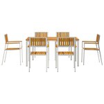Ensemble de salle à manger de jardin vidaXL 7 pièces en bois massif d'acacia