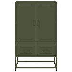 vidaXL Buffet haut vert olive 68x39 x111 5 cm acier