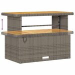 vidaXL Ensemble de canapé de jardin avec coussin 18 Pièces Gris polyrotin