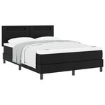 vidaXL Lit à ressorts avec matelas Noir 140 x 200 cm Simili cuir