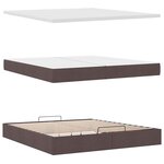 VidaXL Cadre de lit ottoman avec matelas marron foncé 200x200 cm tissu