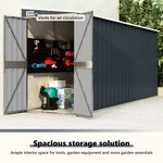 vidaXL Abri de jardin mural Anthracite 118x382x178 cm Acier