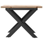 vidaXL Table basse cadre en X 40x40x35 cm bois de pin massif et fonte