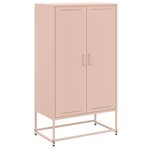 vidaXL Buffet haut rose 68 5x38 5x123 5 cm acier