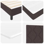 vidaXL Lit boxspring avec matelas marron foncé 120x190 cm tissu