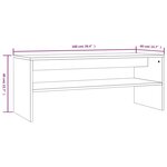 vidaXL Table basse Sonoma gris 100x40x40 cm Bois d'ingénierie