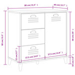 vidaXL Buffet VIKEN noir 80x40x80 cm bois d'ingénierie