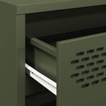 vidaXL Buffet vert olive 68x39x58 5 cm acier laminé à froid