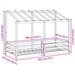 vidaXL Lit pour enfants avec toit 90x190 cm bois massif de pin