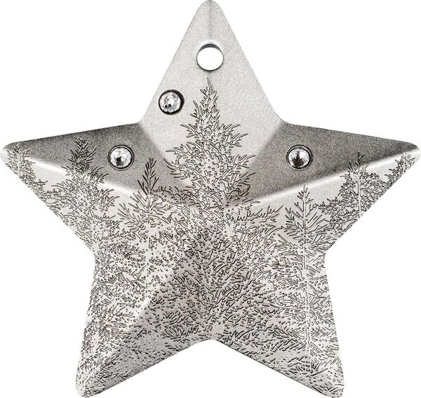 Pièce de monnaie en Argent 5 Dollars g 31.1 (1 oz) Millésime 2025 Holiday Ornament WINTER FOREST