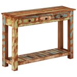 vidaXL Table console 110x30x76 cm Bois massif de récupération