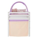 Lit mi-hauteur 90x200 cm avec sommier  tunnel et rideau violet