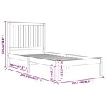 vidaXL Cadre de lit Bois de pin massif 100x200 cm