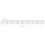 vidaXL Clôture de jardin avec dessus en lance Acier 13 6 x 1 2 m Noir