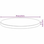 vidaXL Dessus de table rond Ø70x4 cm bois massif d'acacia