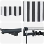 vidaXL Auvent Rétractable Anthracite 350 x 200 cm tissu