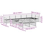 vidaXL Ensemble de canapés d'extérieur 9 pc Naturel