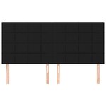 vidaXL Tête de lit Noir 180x5x118/128 cm Tissu
