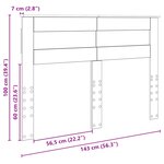 vidaXL Tête de lit Bois Ancien 140 cm Bois d'ingénierie
