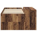 vidaXL Lit haut pour enfants avec bureau Bois ancien 90 x 200 cm