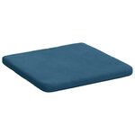 vidaXL Coussins de siège 4 Pièces Bleu 40 x 40 x 3 cm Velours