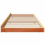 vidaXL Cadre de lit Marron 90 x 200 cm Bois de pin massif