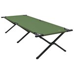 vidaXL Lit de camping pliant Vert 210 x 80 x 46 cm Tissu Oxford