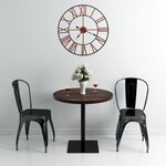 vidaXL Horloge murale Métal 58 cm Rouge