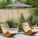 vidaXL Parasol de Jardin Gris Foncé 217x230 cm Bambou