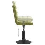 vidaXL Chaises pivotantes à manger lot de 2 vert clair velours