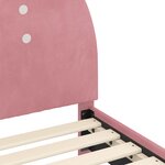 vidaXL Cadre de lit pour enfants avec tête de lit Rose 90 x 190 cm