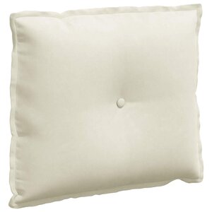 vidaXL Coussin de Dos Crème 60 x 50 cm Tissu en velours côtelé