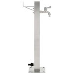 vidaXL Colonne à eau de jardin carrée Acier inoxydable 65 cm