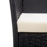 vidaXL Fauteuils de jardin avec coussins lot de 2 Noir Résine tressée