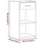 vidaXL Tables de chevet 2Pièces chêne marron 35x34x65cm bois d'ingénierie