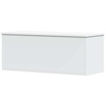 vidaXL Boîte de rangement blanc 90x35x35 cm bois d'ingénierie