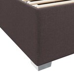 vidaXL Cadre de lit avec matelas Marron foncé 200 x 200 cm tissu