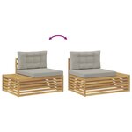 vidaXL 8 pc Ensemble de canapés d'extérieur Polyester Blanc