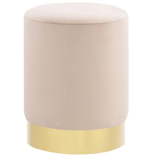 vidaXL Tabouret Abricot et doré Velours 28 x 36 cm