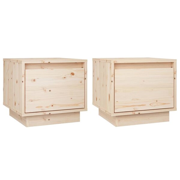 vidaXL Tables de chevet 2 Pièces 35x34x32 cm Bois de pin solide