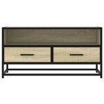 vidaXL Meuble TV chêne sonoma 80x34 5x40 cm bois d'ingénierie et métal