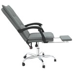 vidaXL Fauteuil inclinable de bureau Gris foncé Tissu