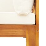 vidaXL Salon de jardin avec coussins 4 Pièces bois d'acacia massif