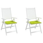 vidaXL Coussins de chaise de jardin lot de 2 vert vif 50x50x4 cm