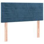 vidaXL Sommier à lattes de lit et matelas bleu foncé 120x190cm velours